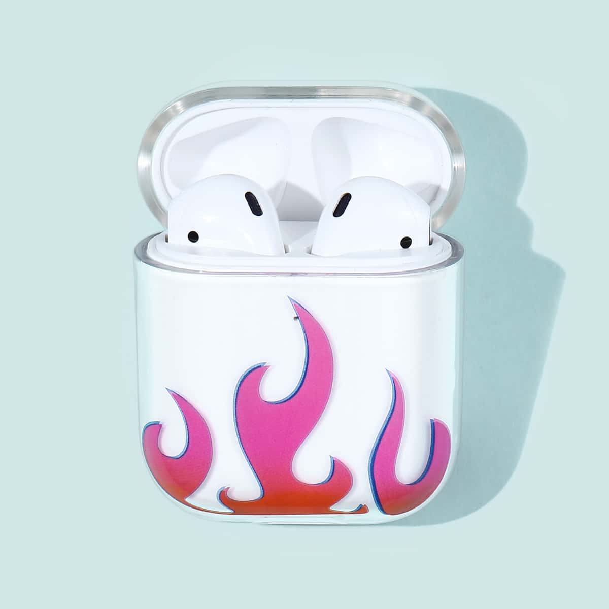 

Flame Pattern AirPods Case, Clear