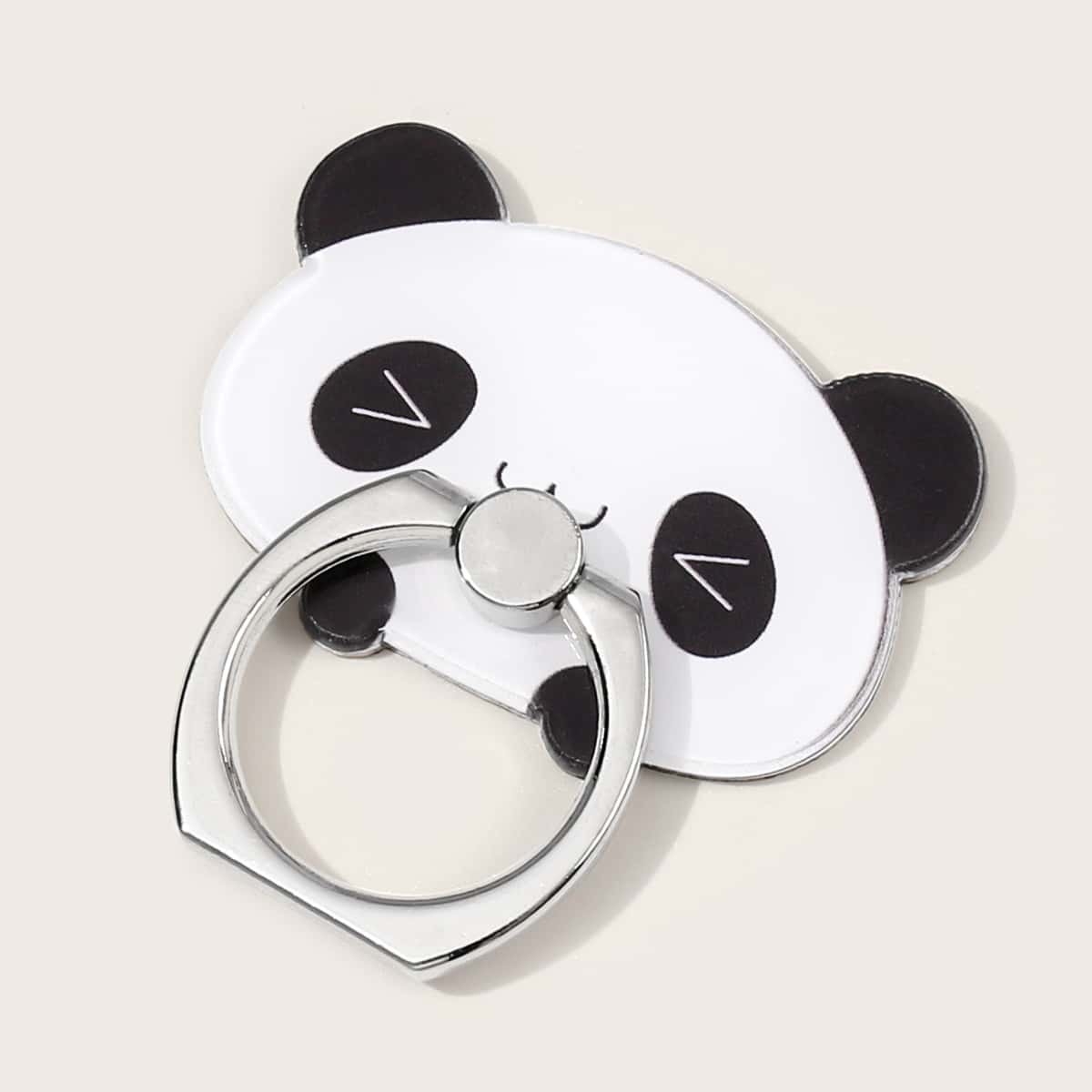 

Panda Shaped Phone Ring, Black and white