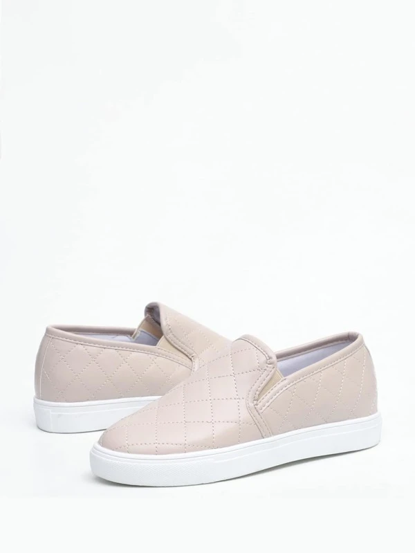 quilted slip on sneakers