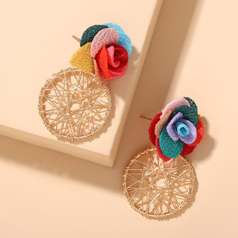 

Floral Decor Drop Earrings, Multicolor