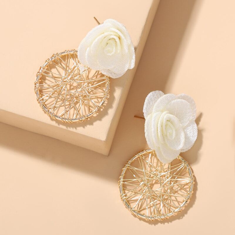 

Floral Decor Drop Earrings, Multicolor