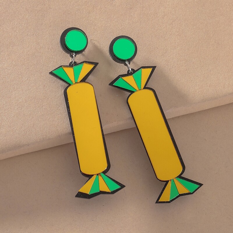 

Sugar Charm Drop Earrings, Yellow