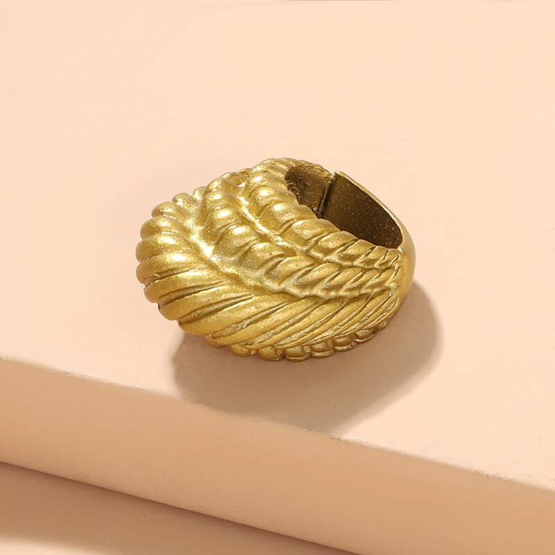 

Textured Metal Ring, Gold