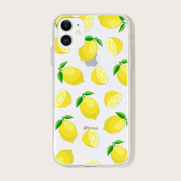 

Lemon Print iPhone Case, Clear