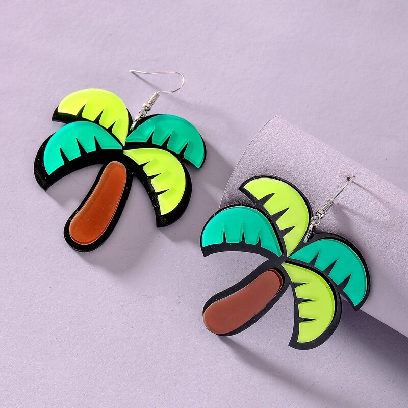 

Tree Charm Drop Earrings, Multicolor