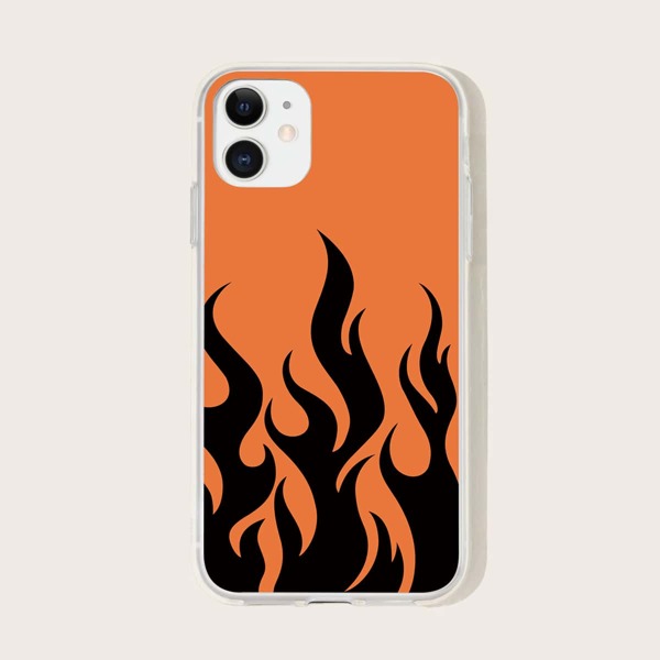 

Flame Print iPhone Case, Multicolor