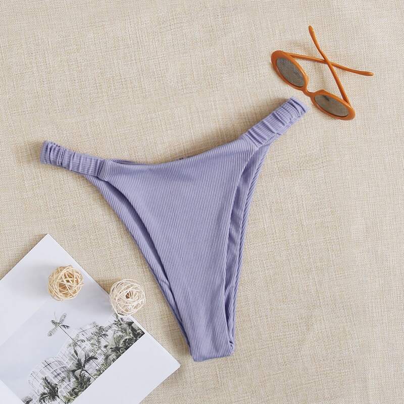 

Rib High Cut Bikini Panty, Purple