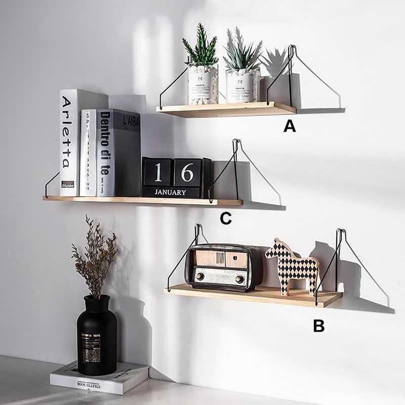

1pc Wall Mounted Storage Rack, Khaki
