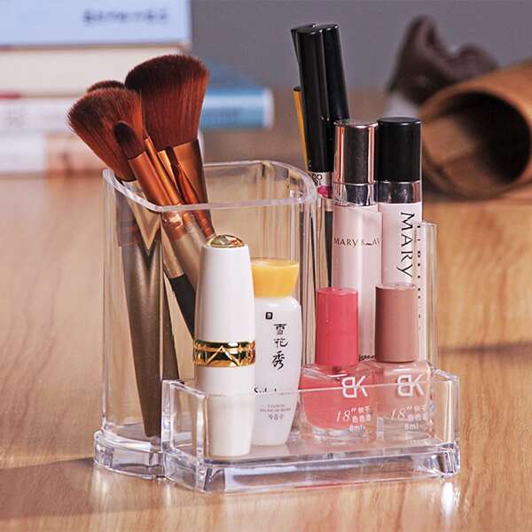 

Clear Cosmetic Storage Box, White