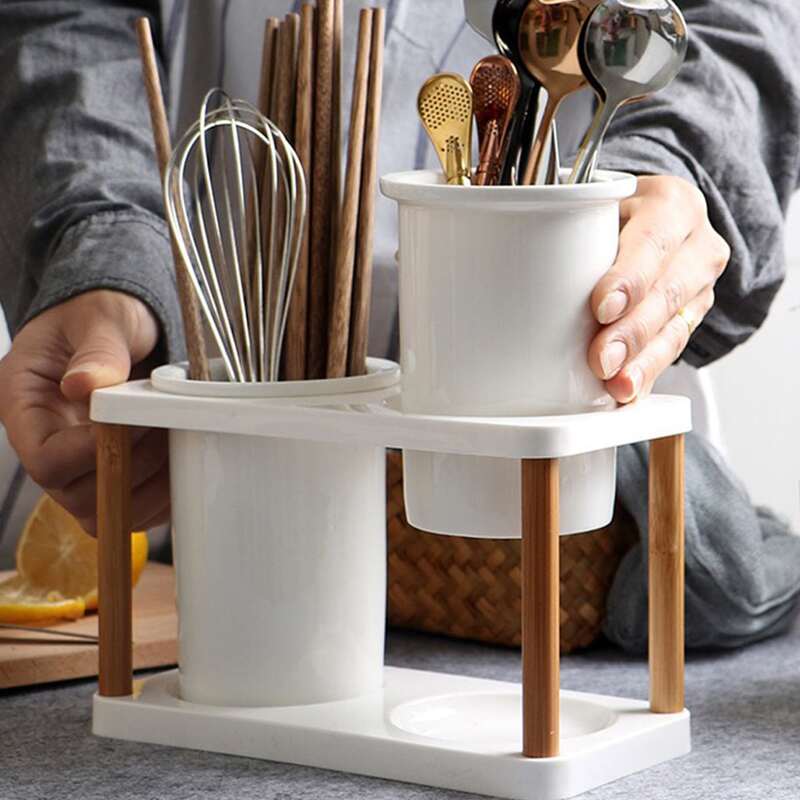 

1set Chopsticks Storage Rack, White