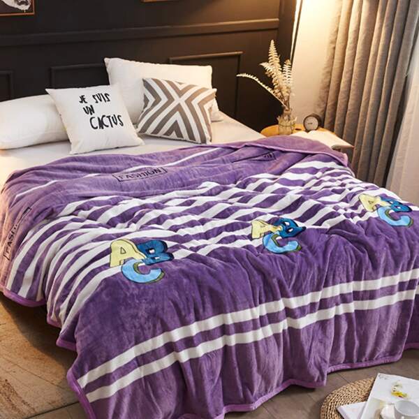 

Striped Pattern Blanket, Multicolor