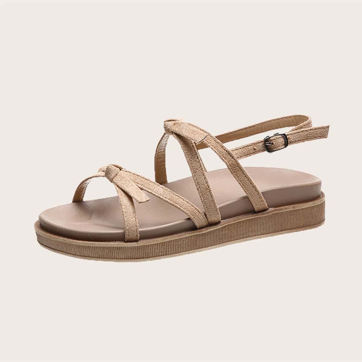 

Open Toe Slingback Sandals, Brown