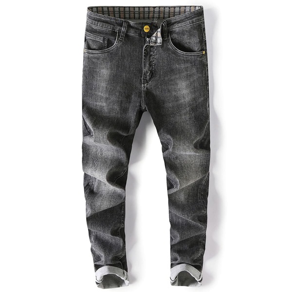 

Men Washed Straight Leg Jeans, Grey