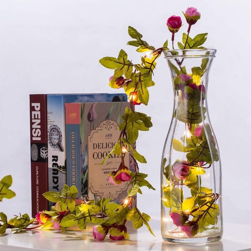 

20pcs Bulb Artificial Vine Decor String Light, Yellow