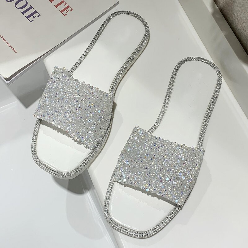 

Open Toe Wide Fit Sliders, White