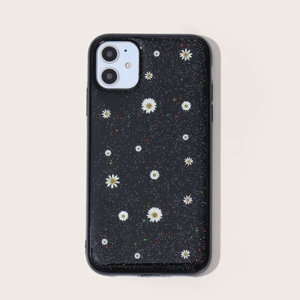

Чехол для iPhone с принтом маргаритки, Чёрный