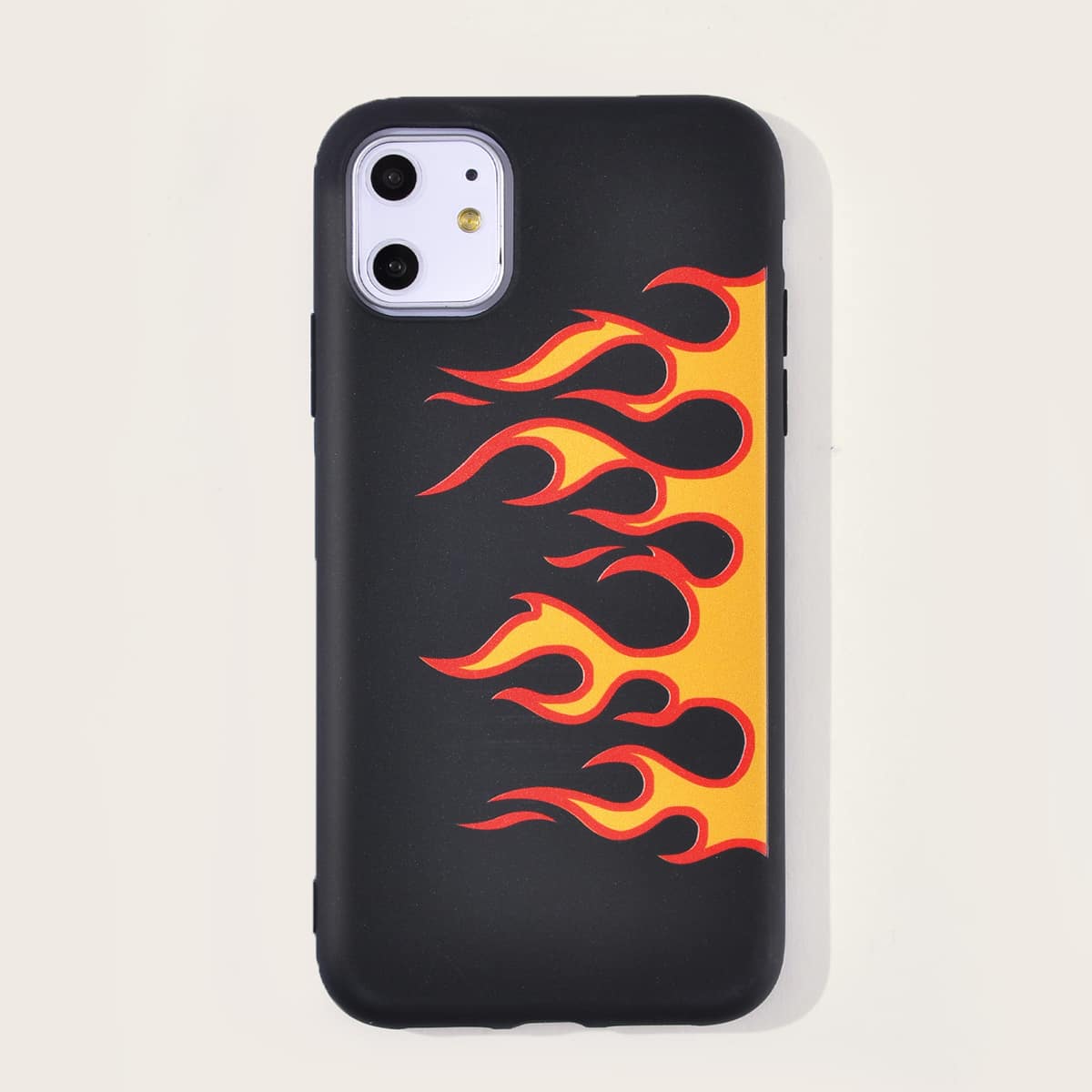 

Flame Print iPhone Case, Black