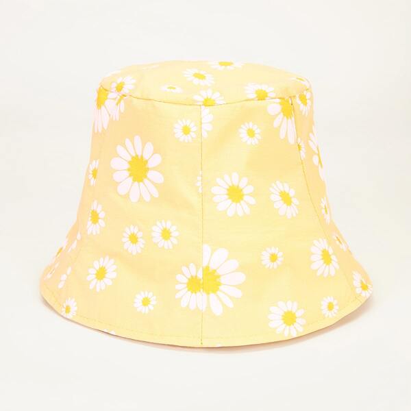 

Daisy Pattern Bucket Hat, Yellow