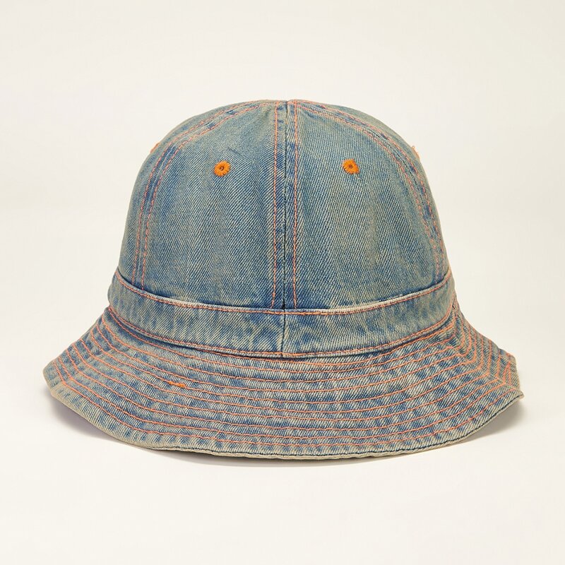 

Stitch Decor Bucket Hat, Blue