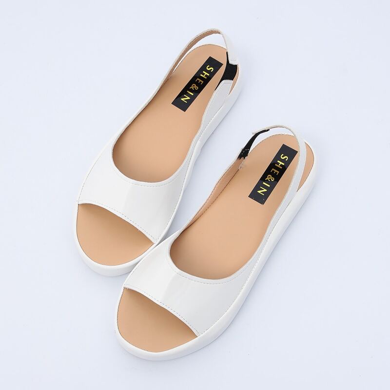 

Open Toe Slingback Sandals, White