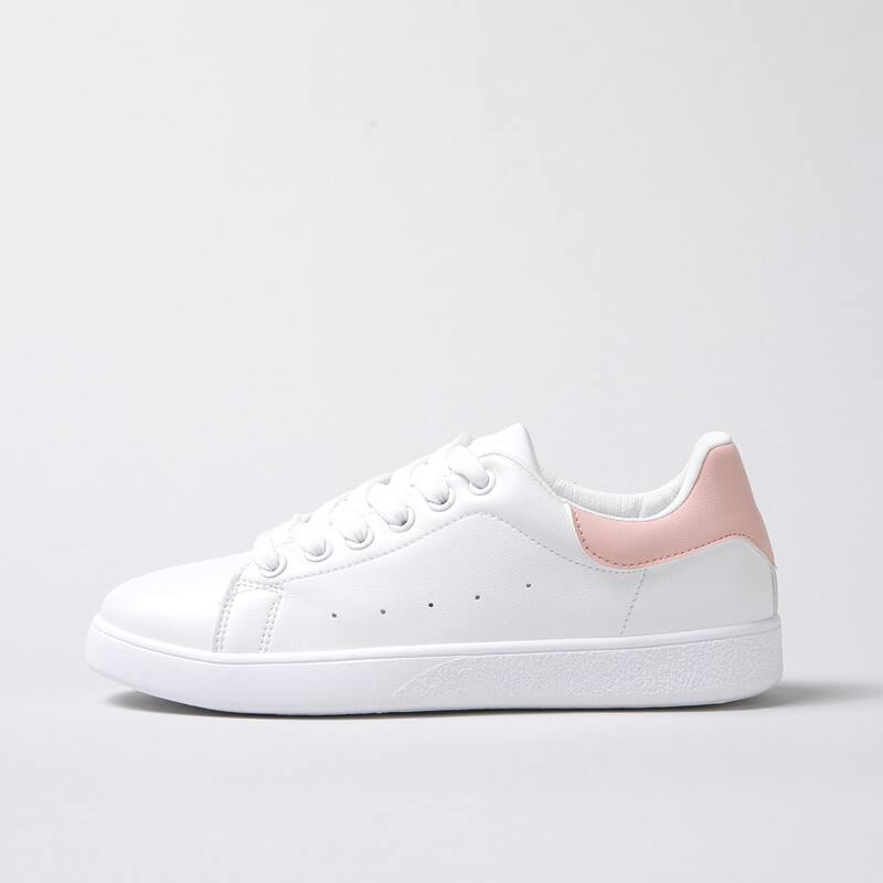 

Lace-up Front Low Top Sneakers, White