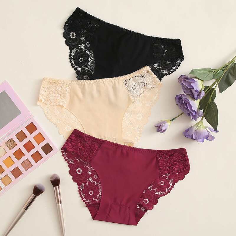 

3pack Floral Lace Panty Set, Multicolor