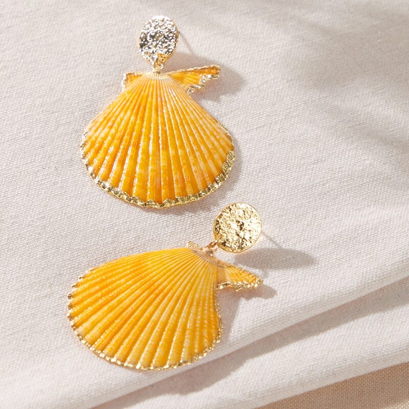

Beaded Water Drop Earrings, Yellow