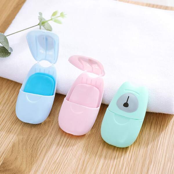 

1box Portable Soap Paper, Multicolor
