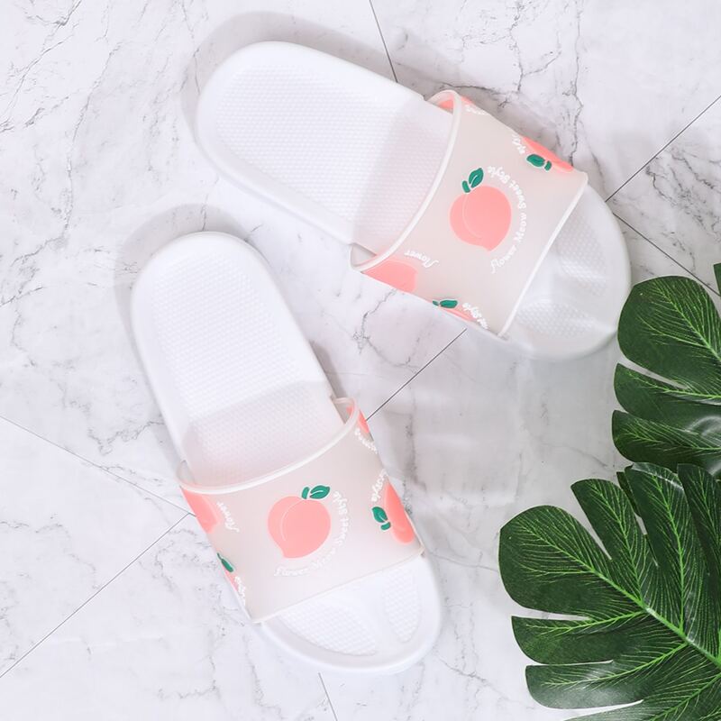 

Peach Print Clear Sliders