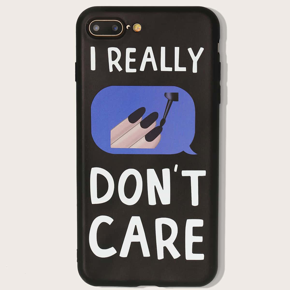

Slogan Graphic iPhone Case, Multicolor