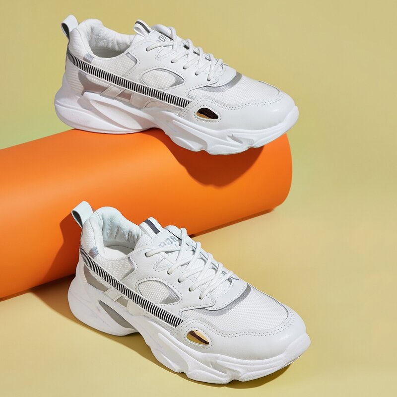

Lace-up Front Wide Fit Sneakers, White