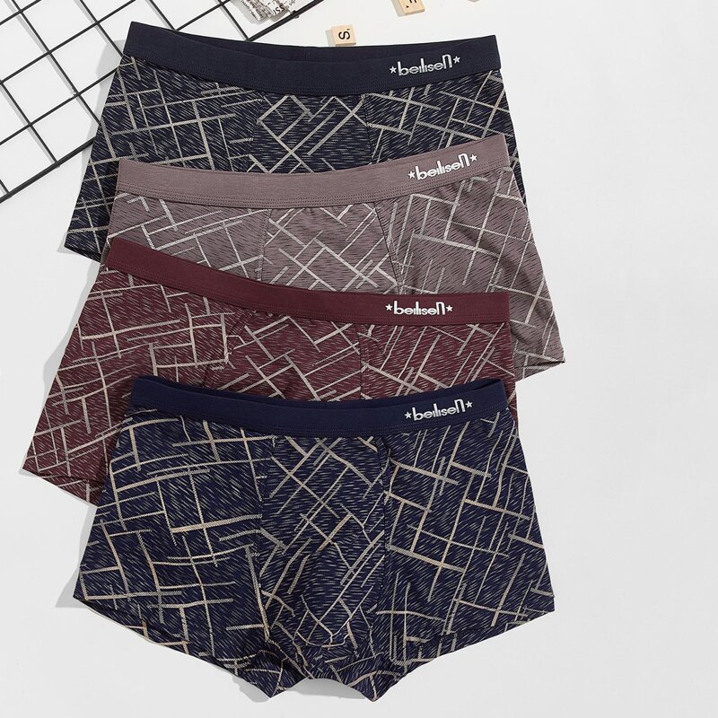 

Guys 4pcs Geo Print Boxer Brief, Multicolor