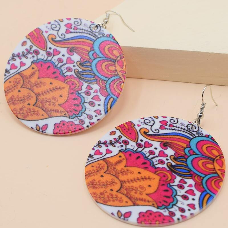 

Heart Pattern Earrings, Multicolor