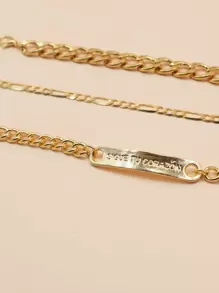 3 cái Chain Bracelet Set - Vàng - Xem 2