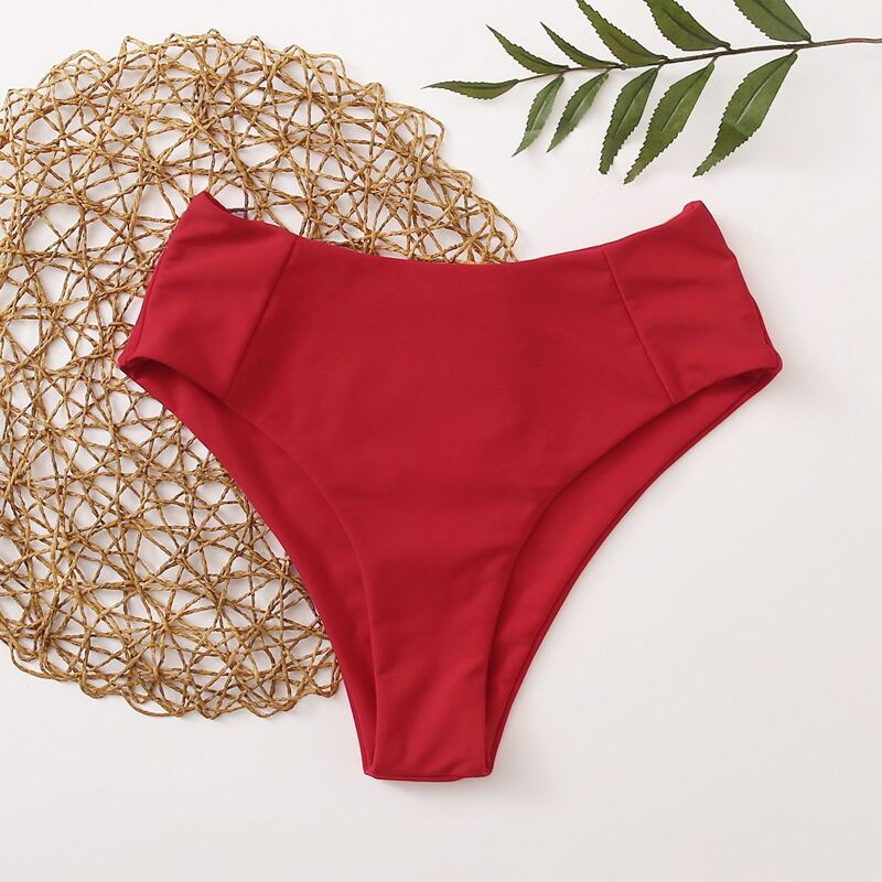 

High Waisted Bikini Panty, Red
