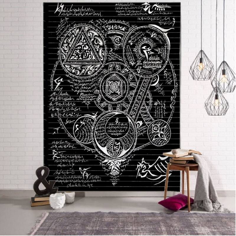 

Letter Graphic Tapestry, Black and white