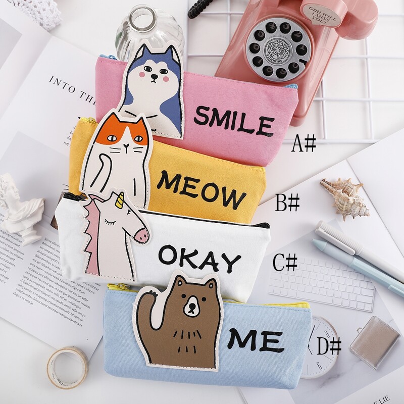 

1pc Cartoon Pencil Case, Multicolor
