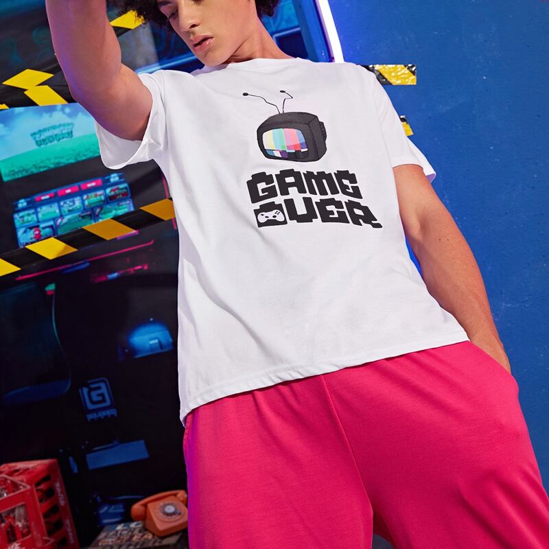 

Guys Letter & Graphic Tee, White