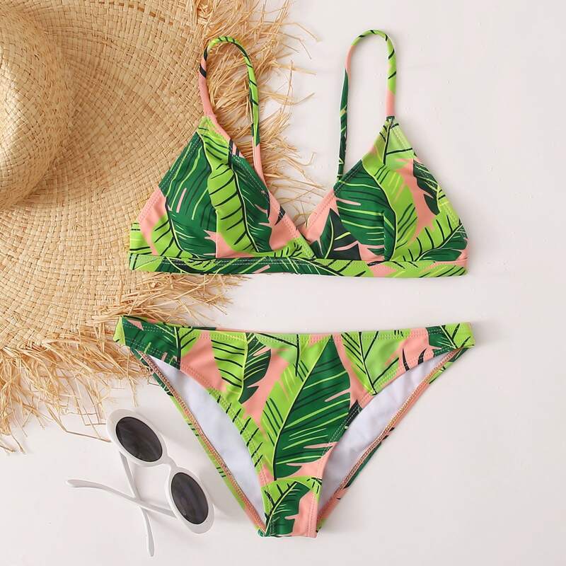 

Tropical Triangle Bikini Swimsuit, Multicolor