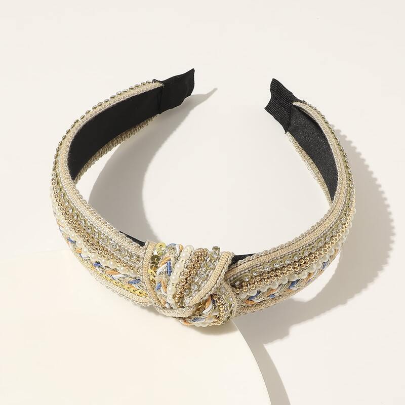 

Faux Pearl Hair Hoop, Champagne