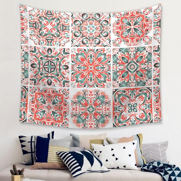 

Vintage Flower Print Tapestry, Multicolor