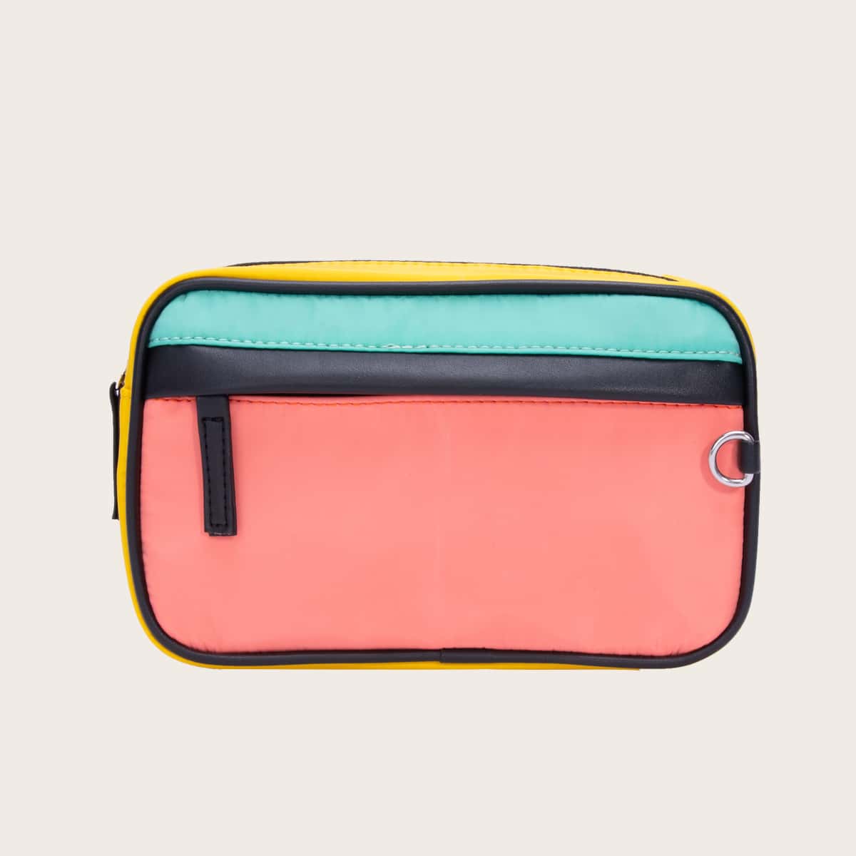 

Colorblock Zipper Front Fanny Pack, Multicolor