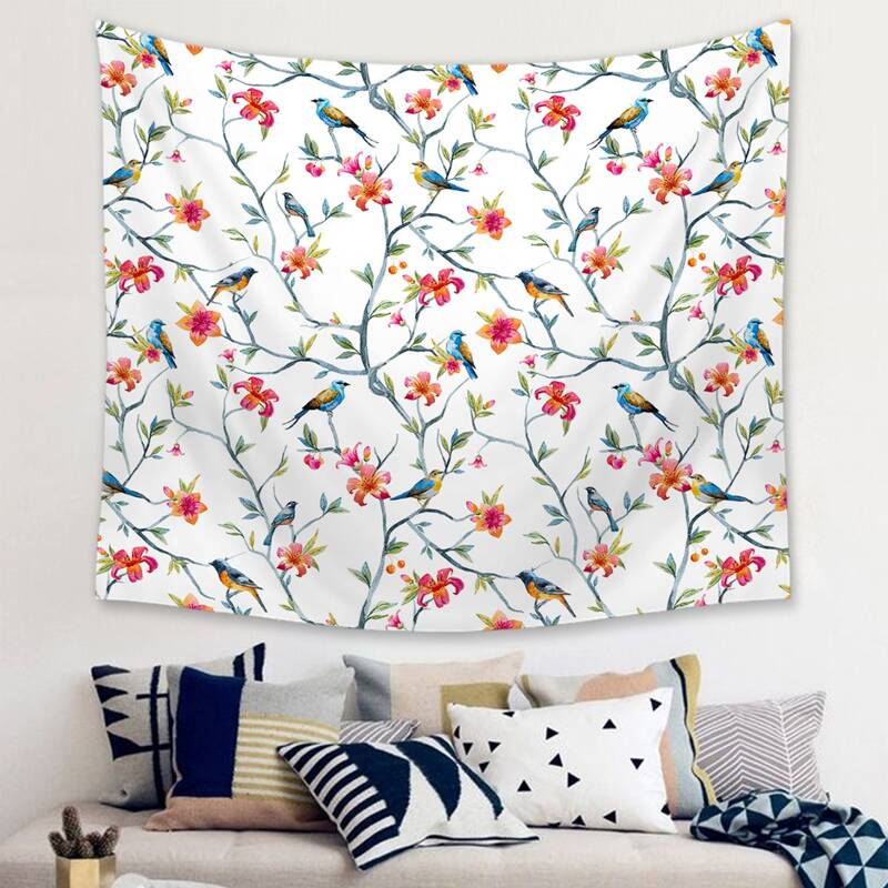 

Floral Print Tapestry, Multicolor