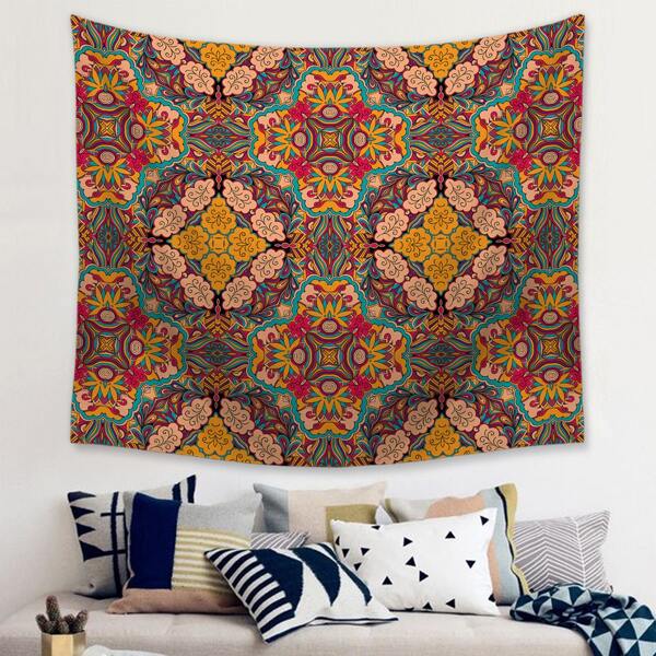 

Vintage Flower Print Tapestry, Multicolor