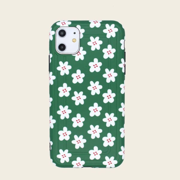 

Чехол для iPhone с цветочным принтом, Зелёные
