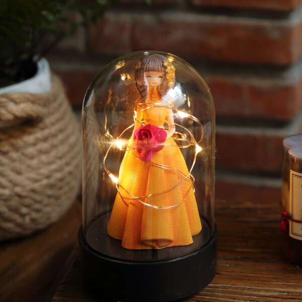 

Girl Inset Glass Cover Light, Orange