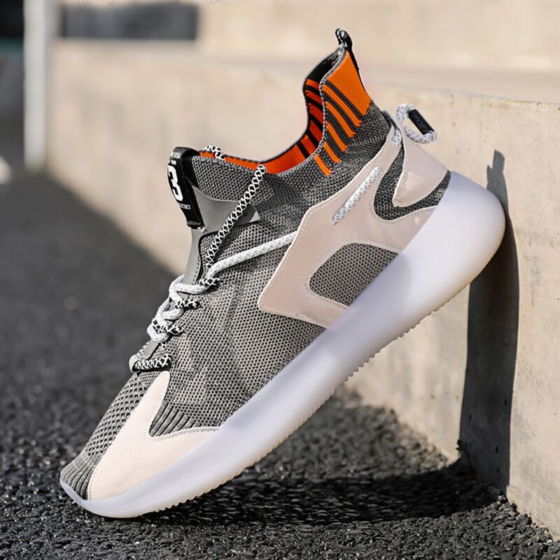 

Guys Lace-up Front Colorblock Sneakers, Grey