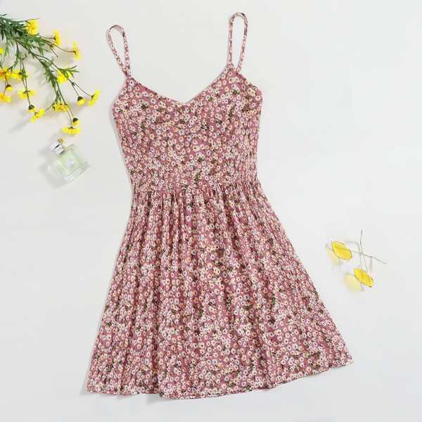 

Ditsy Floral Cami Dress, Pink