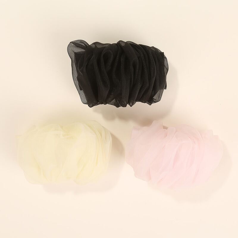 

3pcs Mesh Decor Hair Clip, Multicolor
