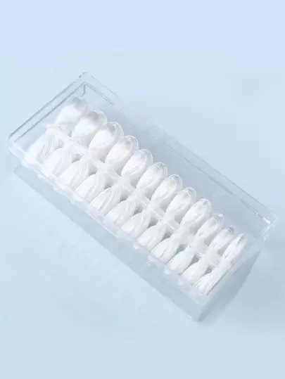 504入組超薄透明彎曲、梯形、正方形、短、指尖和短芭蕾舞指甲貼片，無需打磨壓克力假甲指甲用品